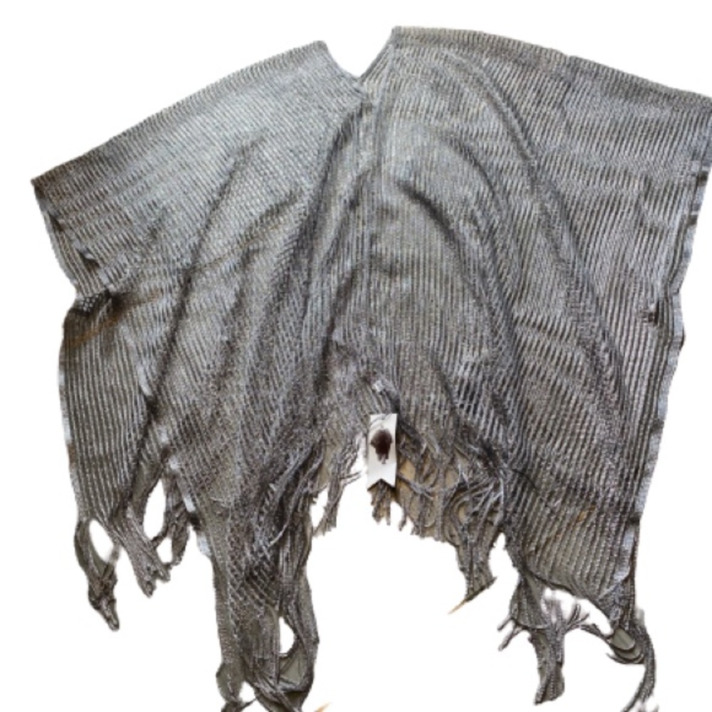 NWT CRUUSE CLUB Evening metallic fringe swim suit cover